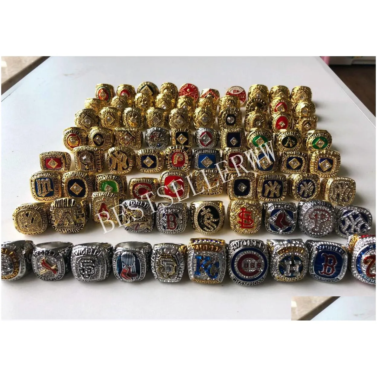 120pcs 1903 - 2023 world series baseball team championship ring set souvenir men fan gift