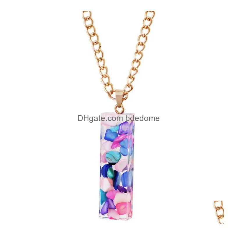 26 Letters Pendant Necklaces Charm Mticolor English Alphabet Necklace Women Fashion Clavicle Chain Jewelry Gift Drop Delivery Dhbmt