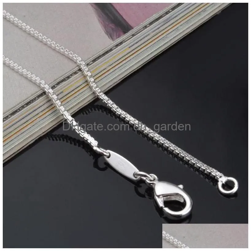 Chains Plating 925 Sterling Sier Necklace Chain Women Wedding Jewelry 1.4Mm/2Mm Box New Arrive Fashion Drop Delivery Jewelry Dhgarden Dhmfo