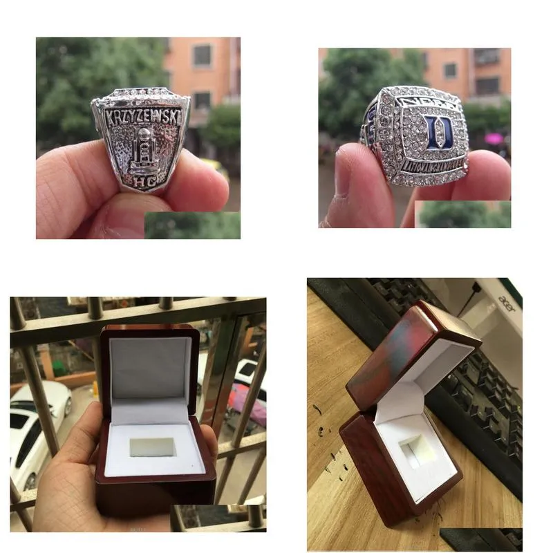  blue 2015 devil s national team championship ring with wooden box men sport fan souvenir gift wholesale 2020drop shipping