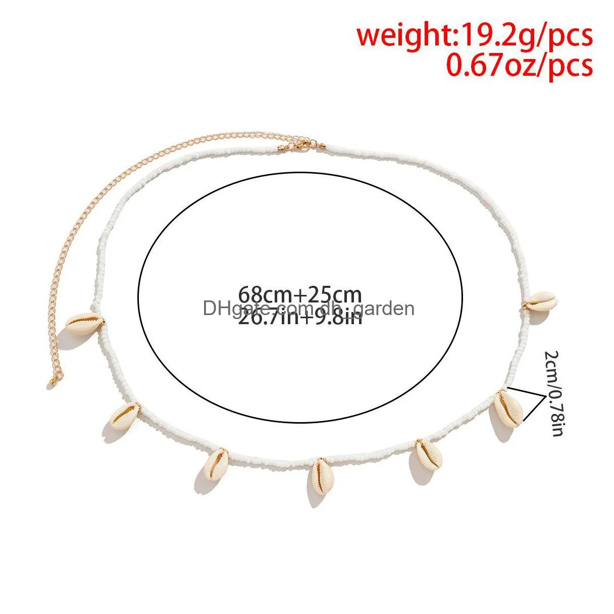 Belly Chains Boho Simple Beaded Waist Chain For Women Natural Shell Pendant Belly Y Bikini  Summer Jewelry Drop De Dhgarden Dhtiu