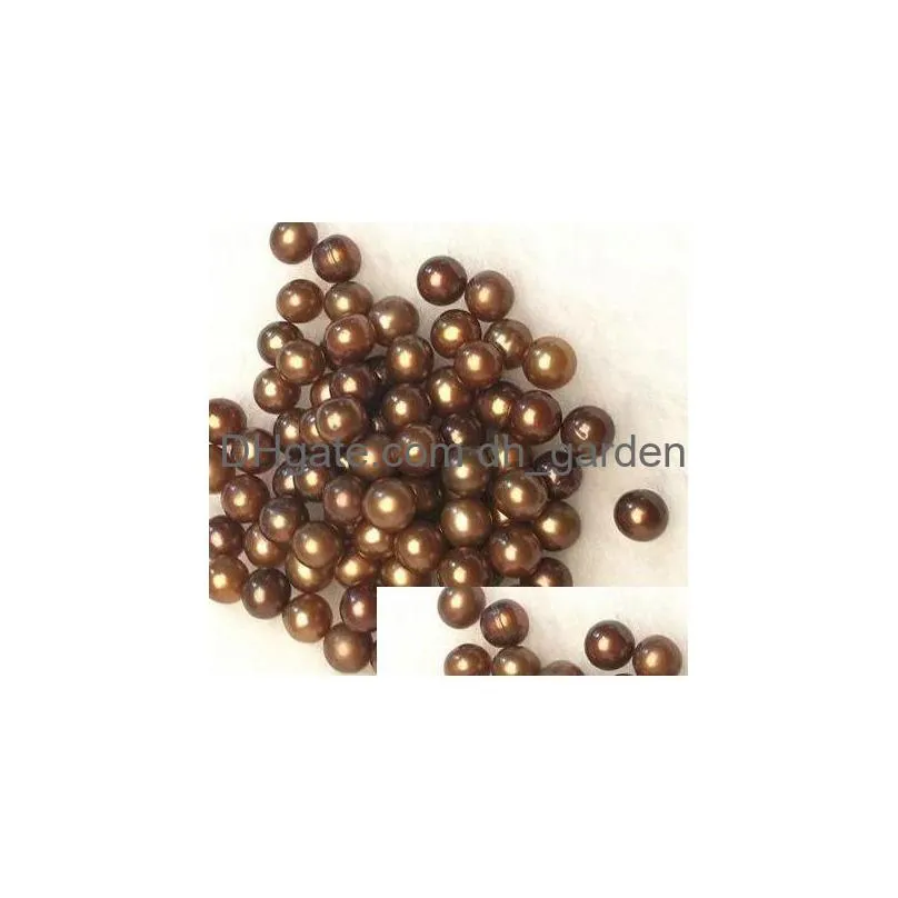 Pearl New Fashion Diy Beads Round Natural Freshwater Pearl 67Mm Bk Mticolor Grade Particle For Jewelry Making Drop Delivery Dhgarden Dh95H