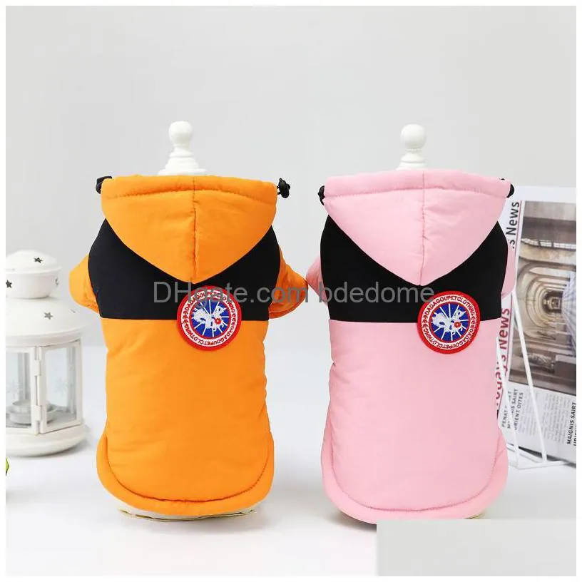 annimos 2023 dog apparel pet winter warm coat puppy clothes two legs cotton clothing vest jacket for small medium dogs