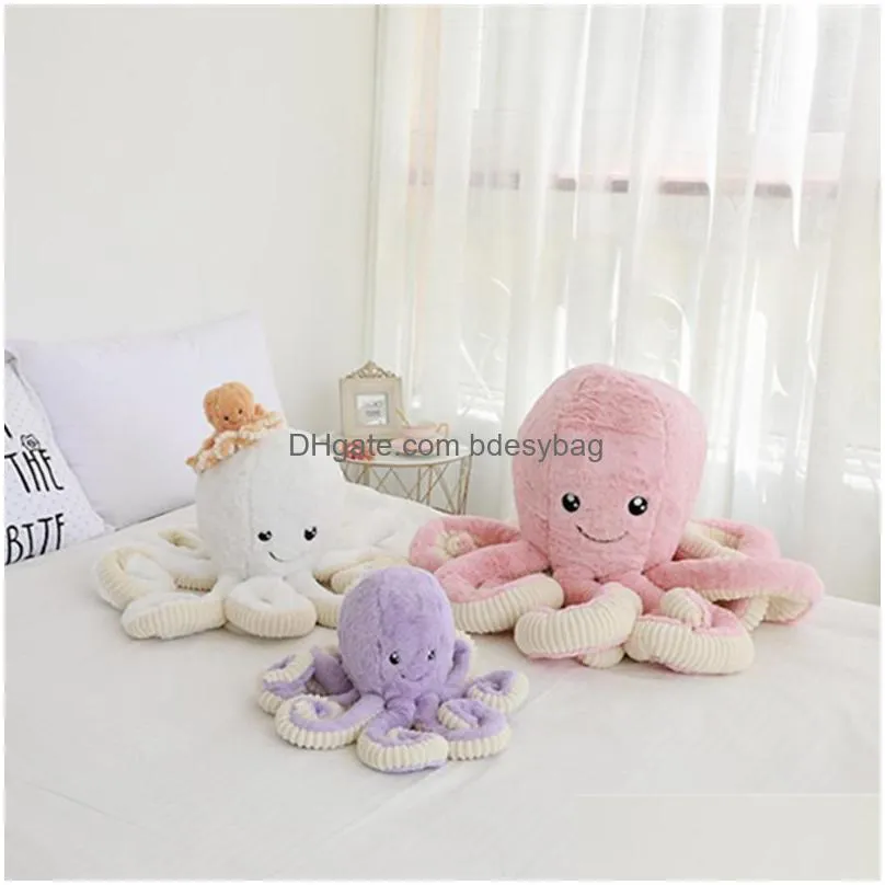 4080cm lovely simulation octopus pendant plush stuffed toy soft animal home accessories cute doll children gifts