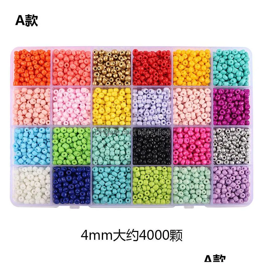 glass beads/4mm perforated bracelet string beads beads set diy necklace accessories