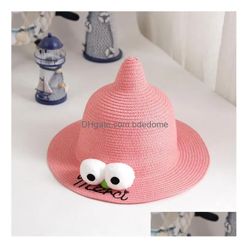 Fashion Children St Hats With Cartoon Eyes Creative Top Baby Girls Bucket Hat Boys Cap Witch Beach Panama Caps Ship Drop Delivery Dhd7C