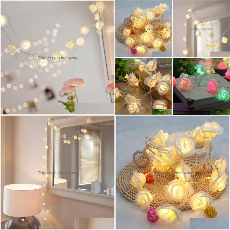 warm white flameless led rose candles battery operated candle rose kit flower design for wedding party decoration