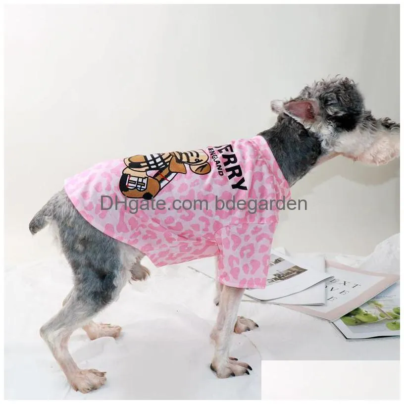 dog shirts lovely bear designer pet clothes summer dog apparel for small dogs chihuahua yorkies bulldog