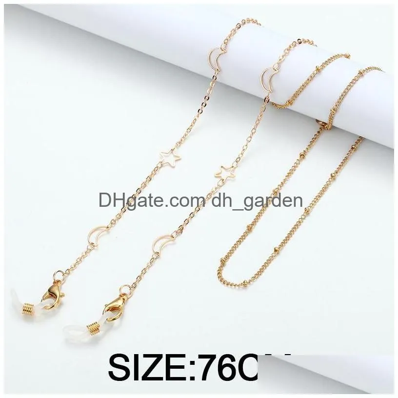 Eyeglasses Chains Sunglasses Spectacles Eyewear Chains Holder Cord Lanyard Necklace Anti-Slip Glasses Chain Eyewears Neck St Dhgarden Dhhq0