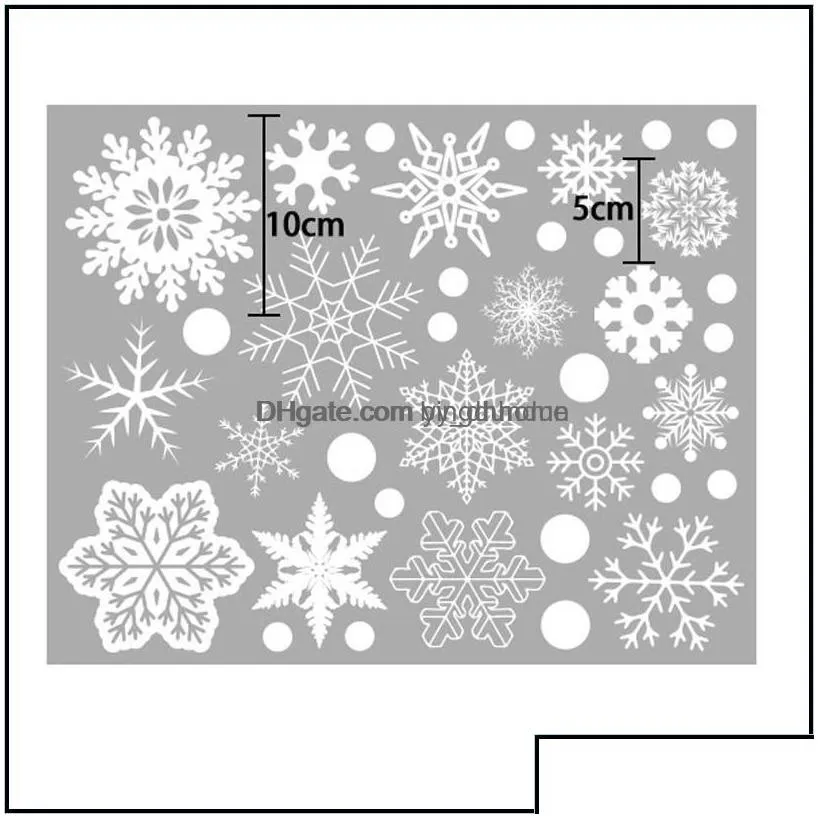 wall stickers christmas snowflake window sticker electrostatic kids room decoration decal year wallpaper dbc drop delivery home g