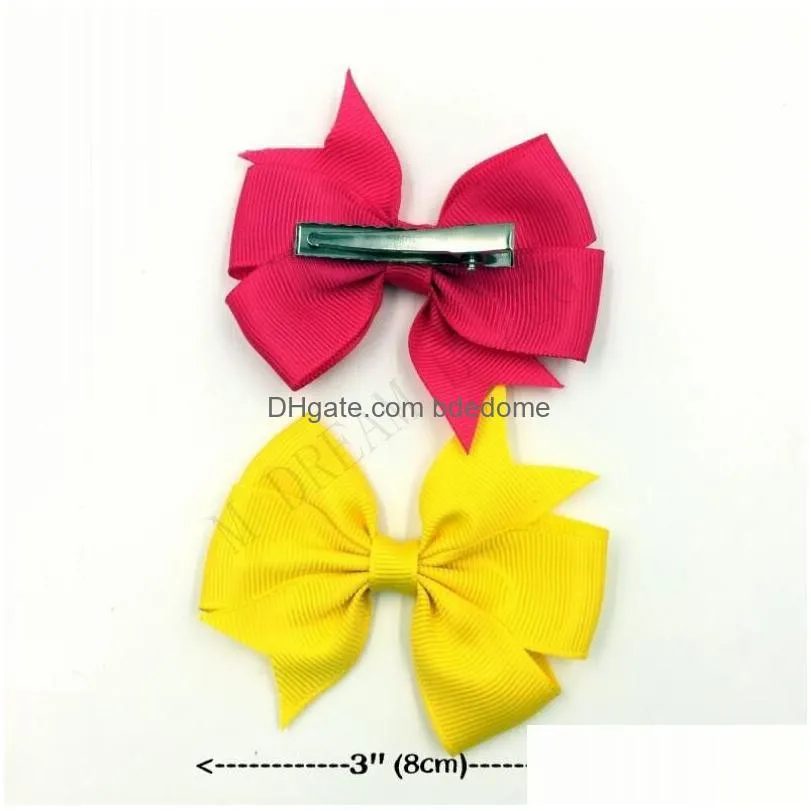 40 Colors Bow Hairpins Girls Mini Bowknot Hair Clips Children Cute Barrettes Kids Accessories Ht12 Drop Delivery Dhfuq