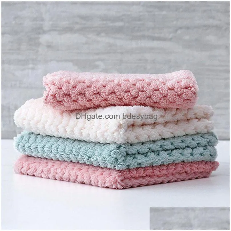 1 piece towel household super absorbent cleaning cloth rag microfiber kitchen towel dishcloths washing rags for dish
