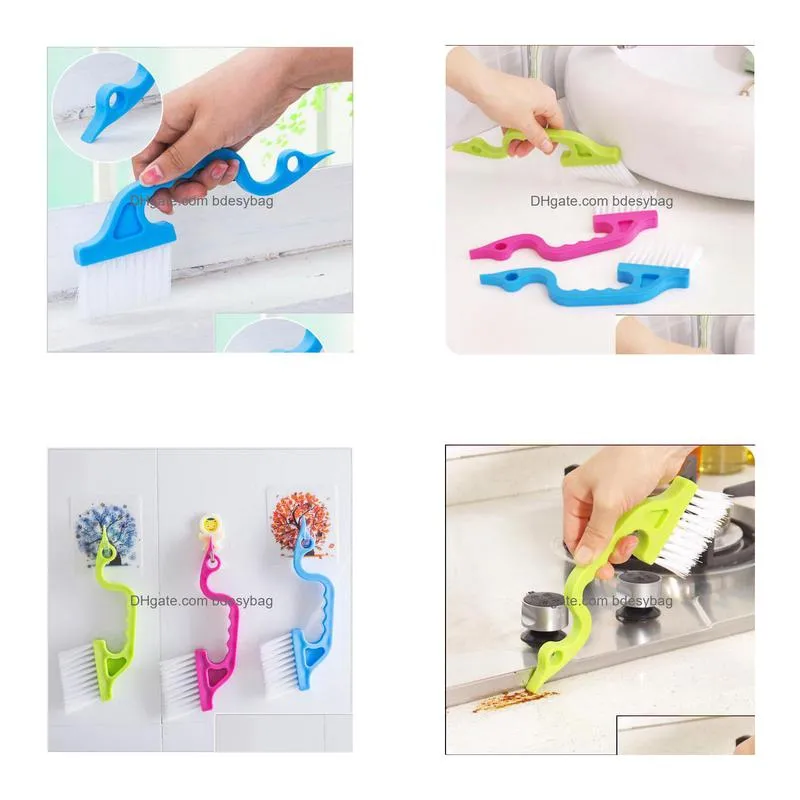 sticky clean brushes 1pcs handheld groove gap cleaning tools door window track kitchen brushes home
