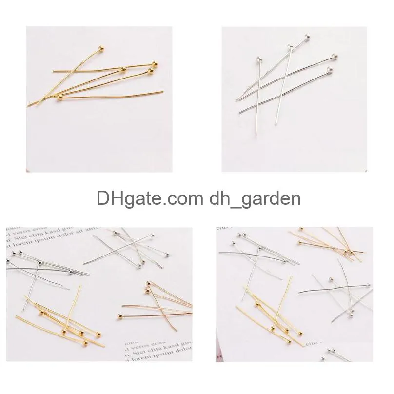 Pins & Needles 1000Pcs Lot Gold Sier Tone Rose Plated Metal Ball Head Pins 20Mm Ballpins Drop Delivery Jewelry Jewelry Findin Dhgarden Dhdfp