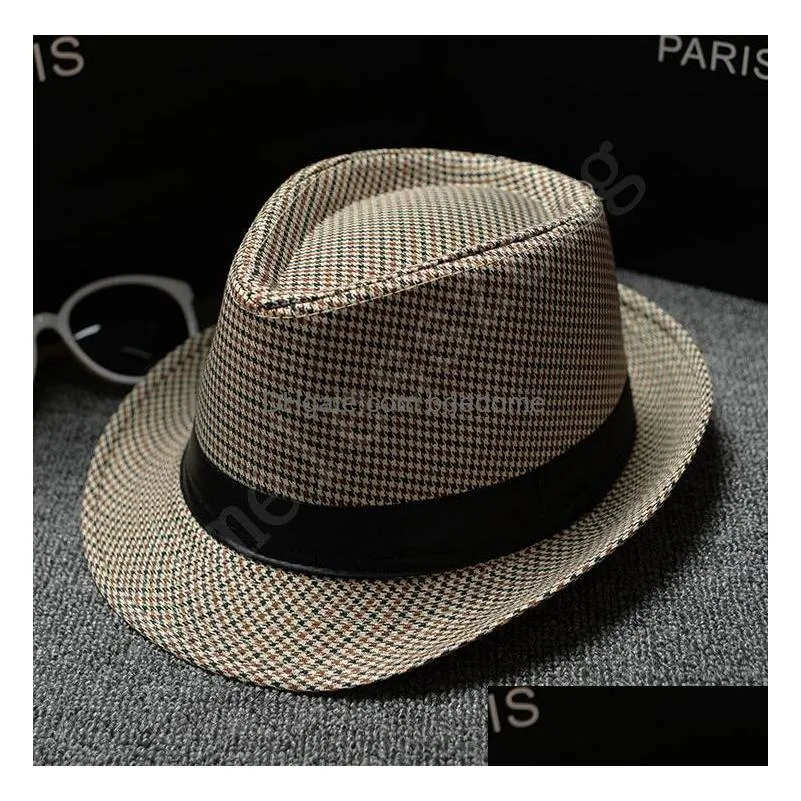 40 Designs Fashion St Hats Men Women Panama Plain Color Jazz Hat Stingy Brim Drop Delivery Dho51