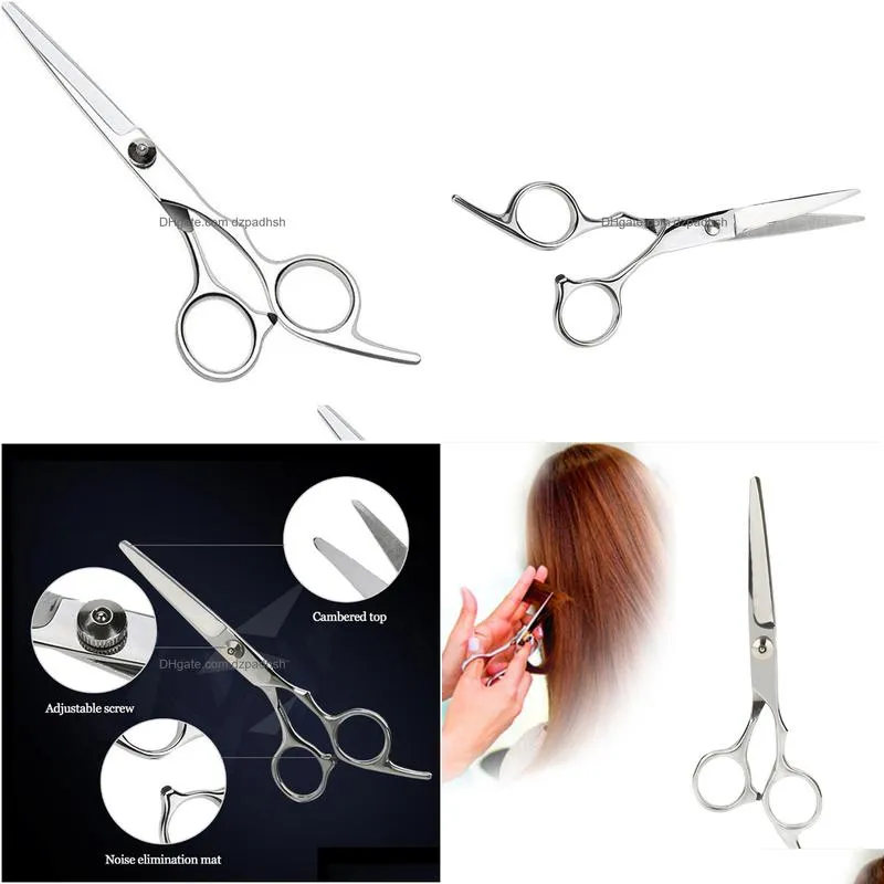 Professional Hair Cutting Scissors Stainless Steel Edge Hairdresser Shears For Stylish Haircut Perfect Barber Salon And Home Use Dro Dhyld