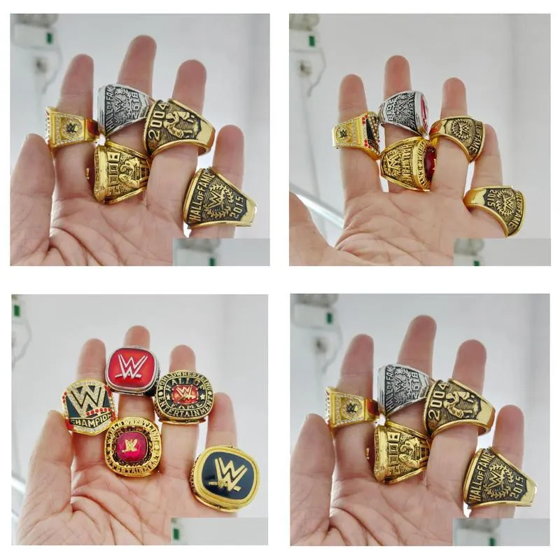 2004 2008 2015 2016 2018 wrestling entertainment hall of fame champions championship ring set fan men boy gift wholesale 2019 2020