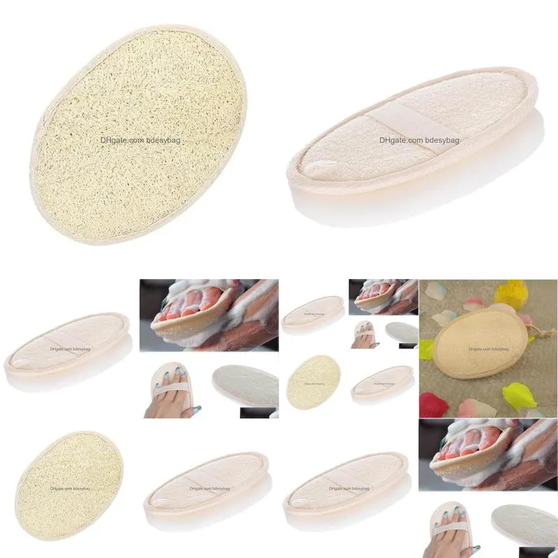 natural loofah pad sponge bath ball shower rub for whole body healthy massage brush scrubber exfoliator washing pad