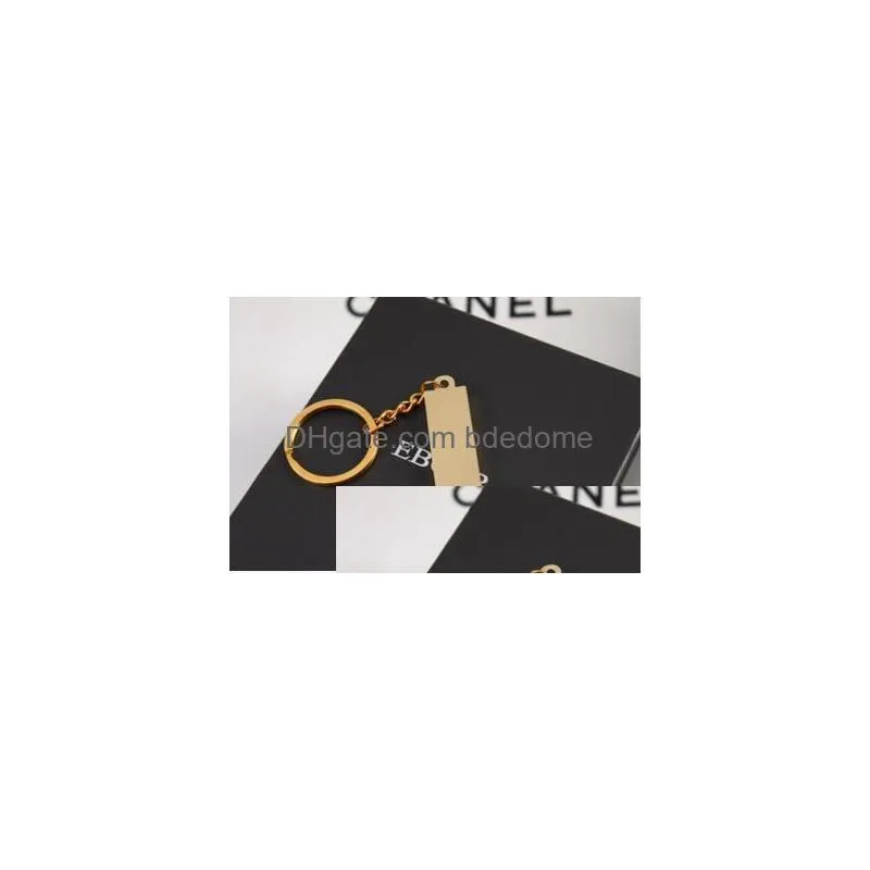 The Gold Brick Shaped Key Chain Pure 9999 Purity Ring Simation Of Creative Small Gift Drop Delivery Dh3Gf