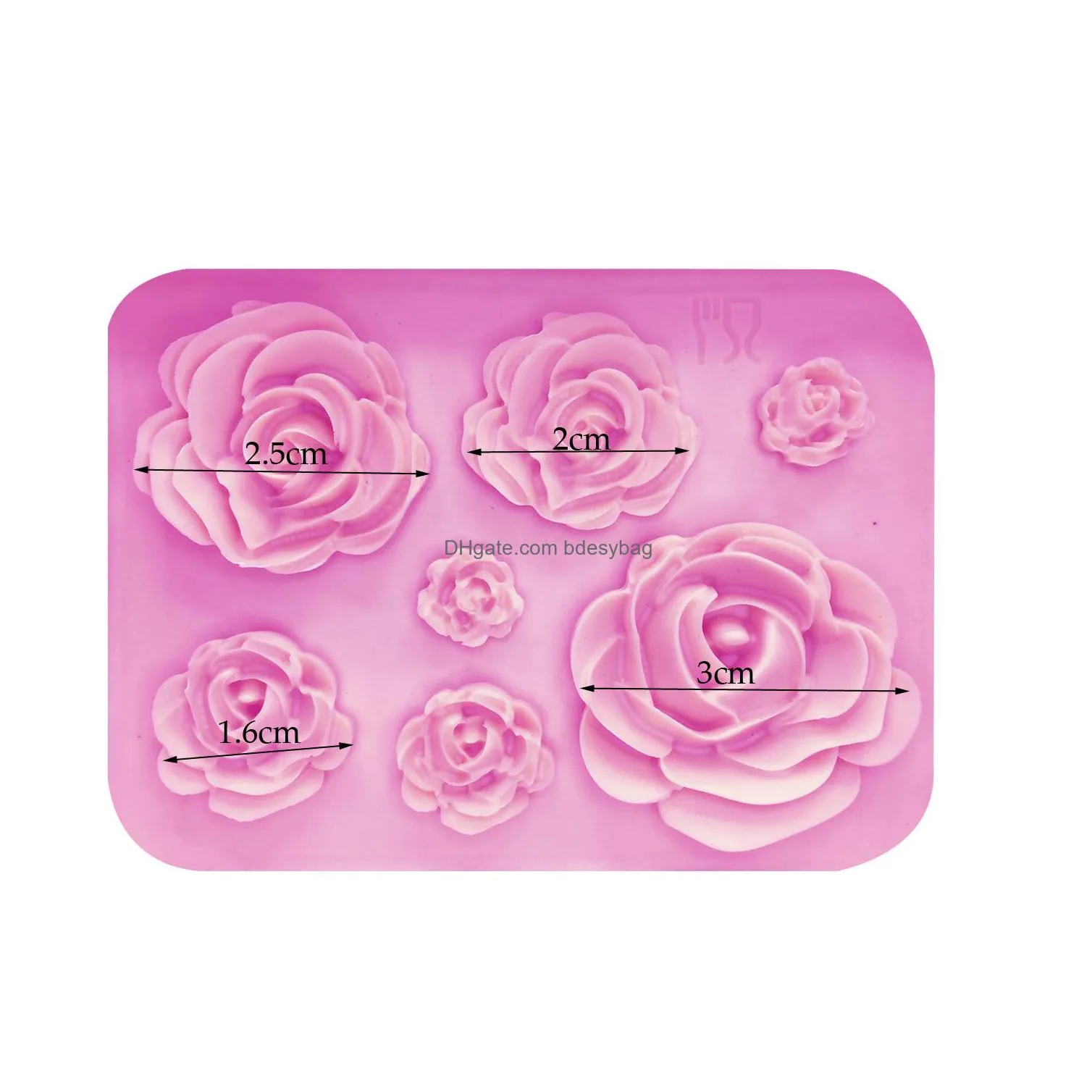 m1023 rose flowers silicone mould cake chocolate mold wedding decorating tools fondant sugarcraft