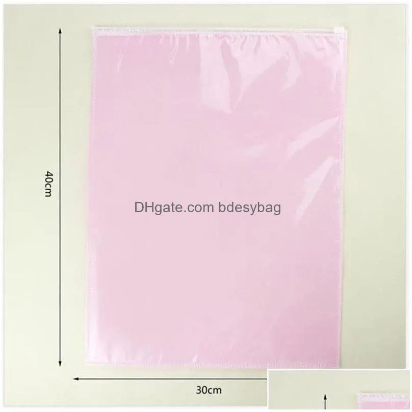 non-woven plastic clothing bag t-shirt pouch reclosable clear plastic clothes packaging bags travel storage costume bags