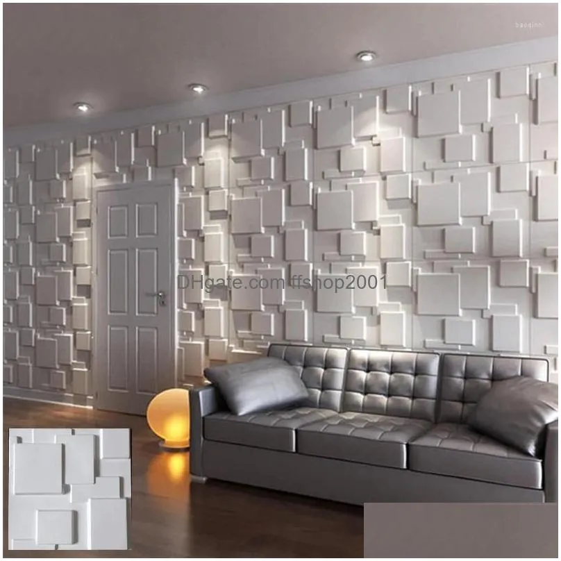 wallpapers 30cm 3d plastic molds for tile panels mold plaster wall stone art decor form panel sticker ceiling