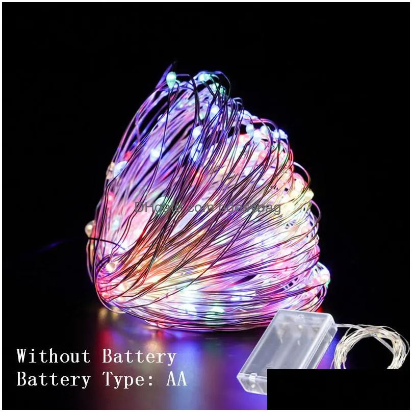 1m 2m  5m 10m copper wire led string lights christmas decorations for home new year decoration navidad