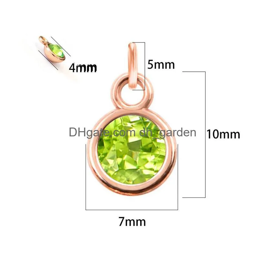 Charms Wholesale 120Pcs Colorf Birthstone Crystal Charms With Open Ring Jewelry Diy Accessories Drop Delivery Jewelry Jewelr Dhgarden Dhgh3