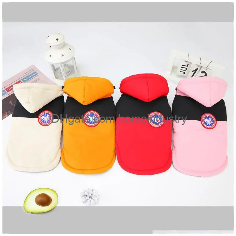 annimos 2023 dog apparel pet winter warm coat puppy clothes two legs cotton clothing vest jacket for small medium dogs