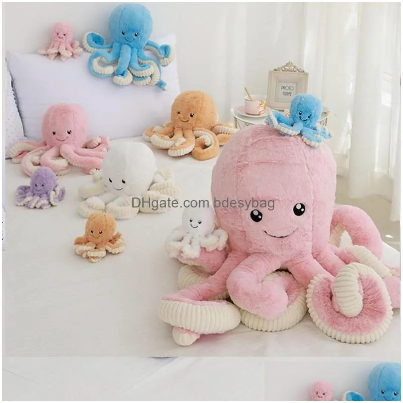 4080cm lovely simulation octopus pendant plush stuffed toy soft animal home accessories cute doll children gifts