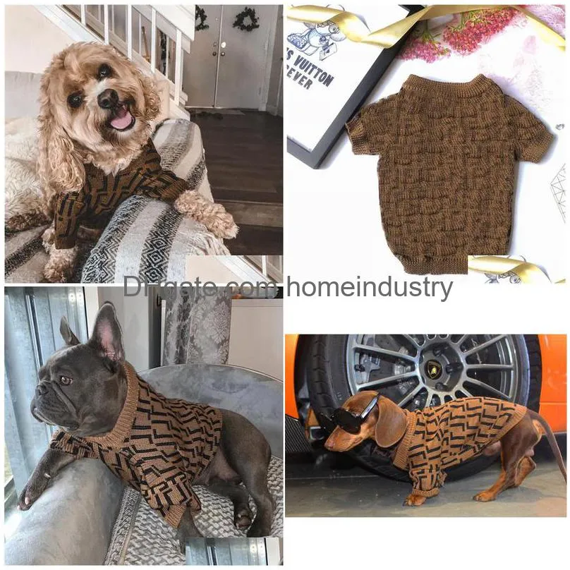 winter pet coat designer dog clothes cute puppy sweaters letter f luxury dogs clothing pets apperal warm sweater for large dog outfit