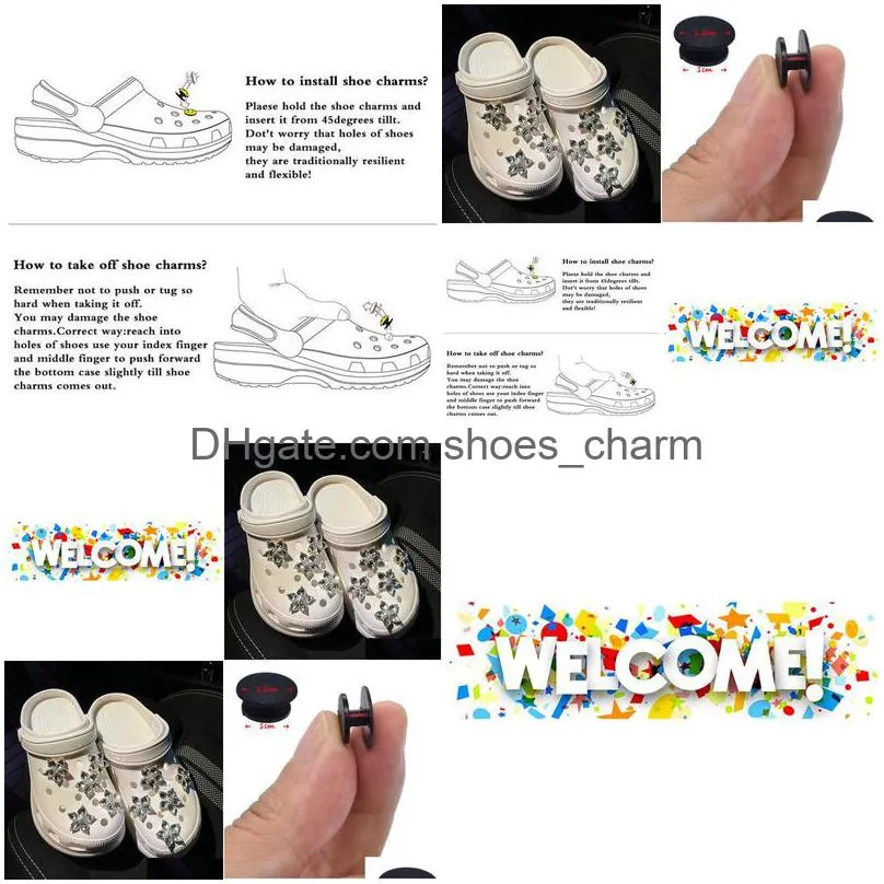 sakura diamond charms girl fit croc accessories wristbands toy backpack cute gifts pvc xmas slipper shoe buckle party