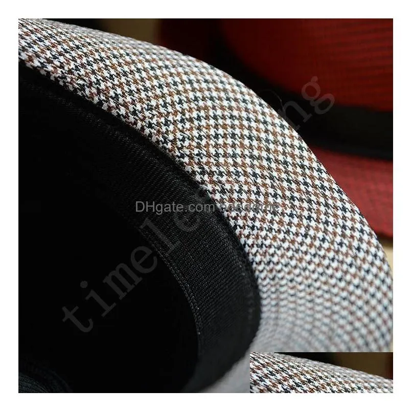 40 Designs Fashion St Hats Men Women Panama Plain Color Jazz Hat Stingy Brim Drop Delivery Dho51