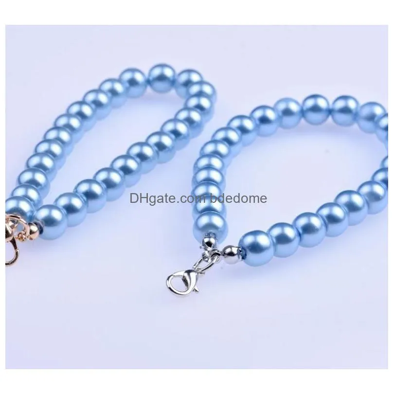 8Mm Mti-Color Glass Imitation Pearl Hanging Keychain Short Jewelry Accessories Wedding Candy Box Hair Ball Keychains Mobile Drop Deliv Dh4Di