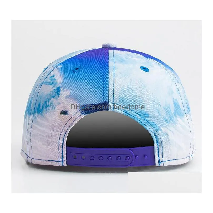 New Fashion Hiphop Caps Waves 3D Print Flat Cap Snapback Hats 3 Style Dt13 Drop Delivery Dhqo2