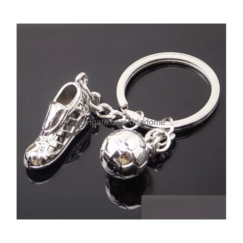 Creative Simation Soccer Shoes Key Chain Metal Ornament Mini Small Gifts Good Gift For Fans Drop Delivery Dhl8R