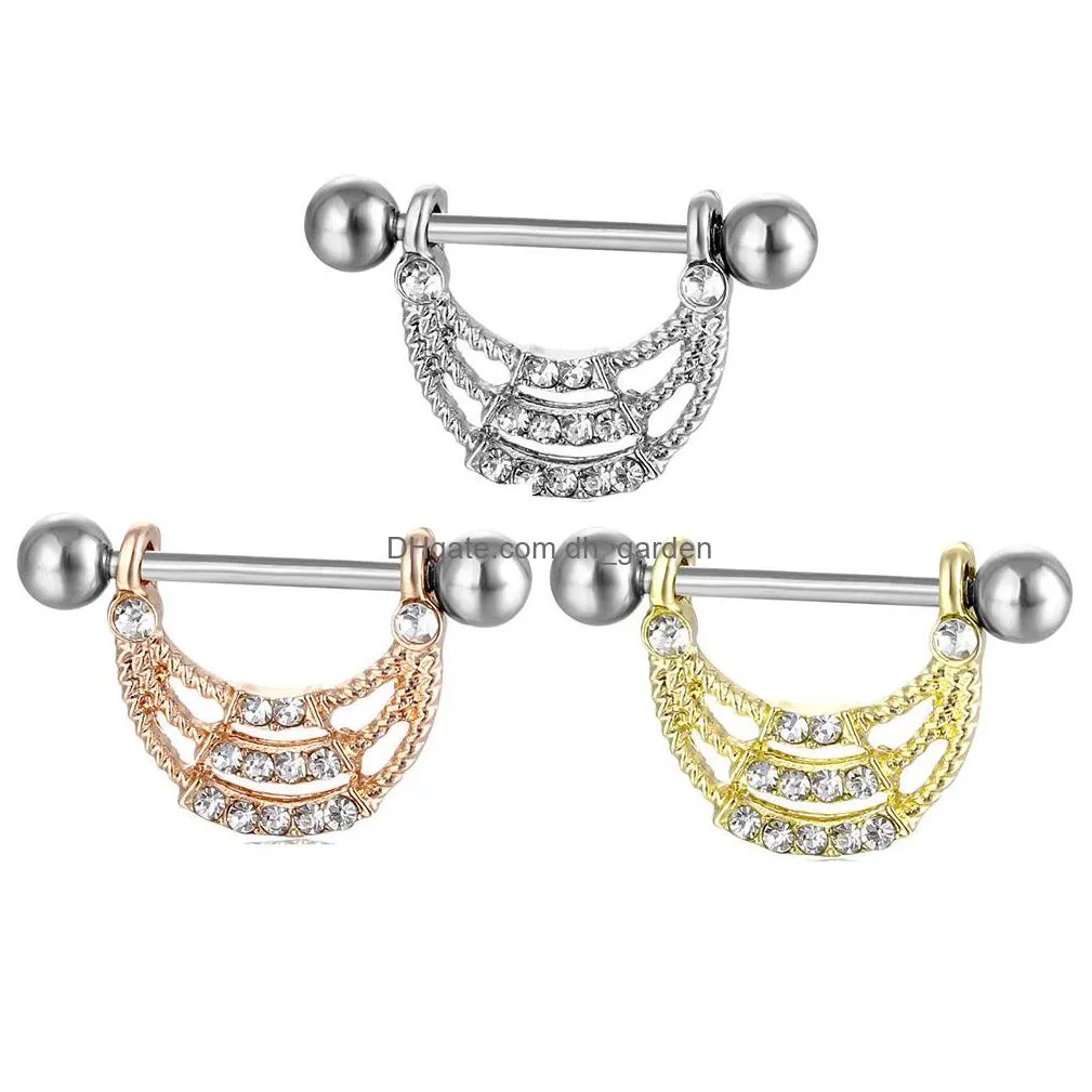 d0969 nipple ring silver color