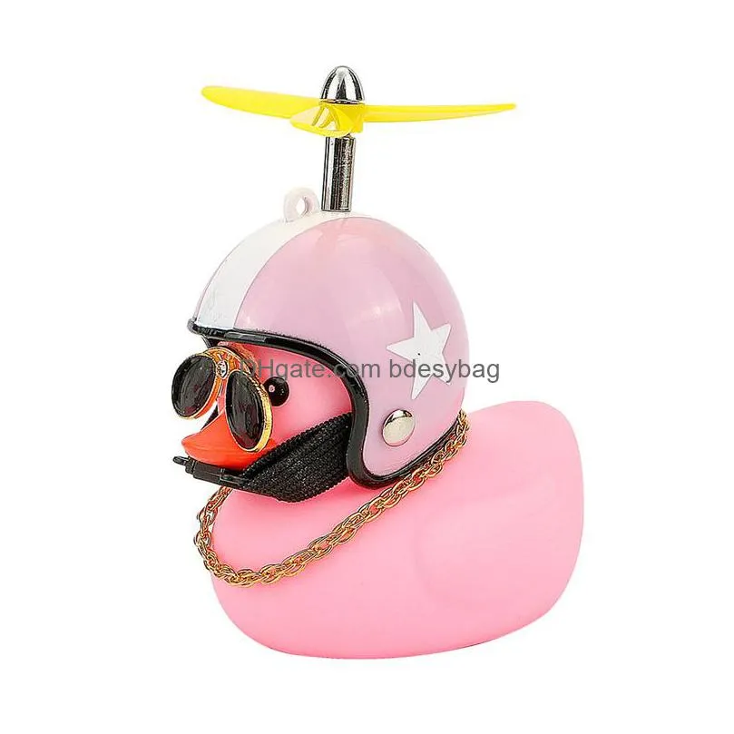 helmet broken wind small party favor goods gift pink small yellow duck cute car accessories interior auto decoration ornament