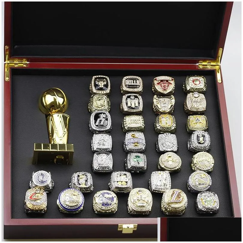 1967 to 2021 basketball city team champions championship ring set with wooden box souvenir men women boy fan brithday gift 2021 hip hop jewelry sport