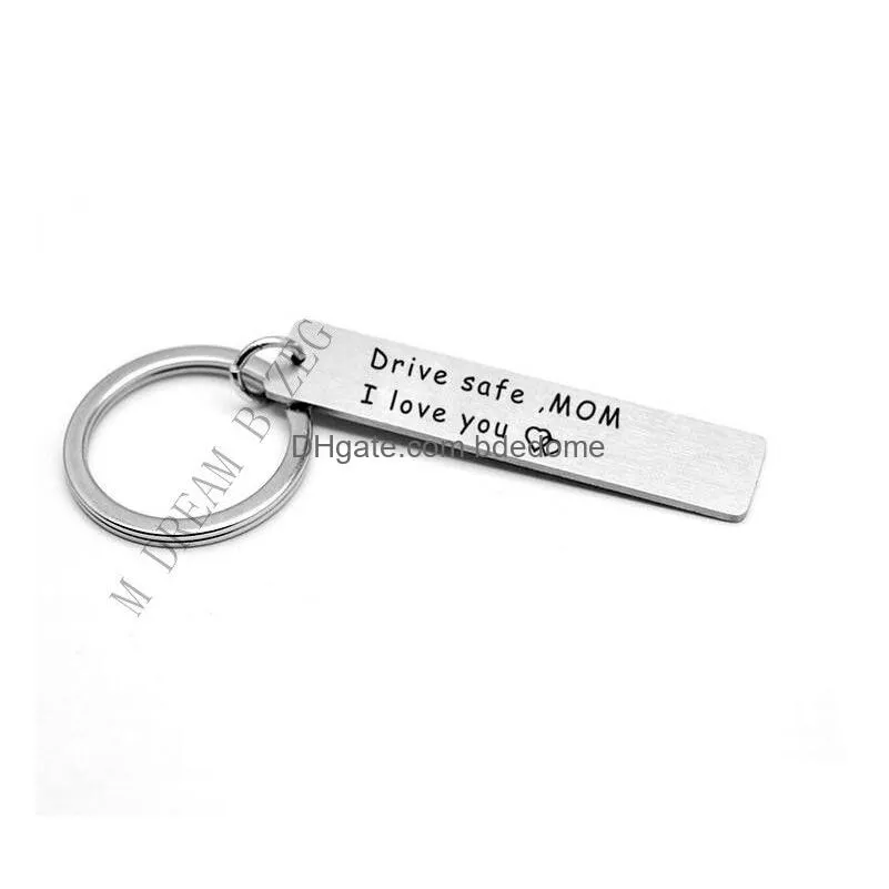 Family Drive Safe Car Key Chain New Style Stainless Steel Keychain Creative Drop Delivery Dh2Qm