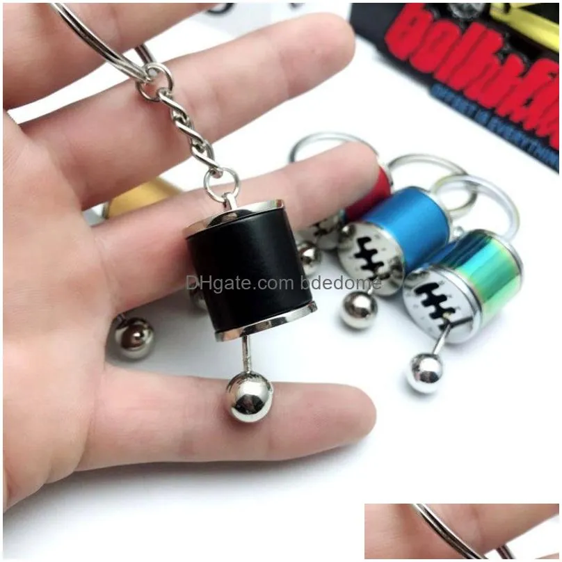Manual Transmission Keychains  Zinc Alloy Fashion Accessories Metal Key Chain Car Gear Shifter Leverstick Drop Delivery Dhtad