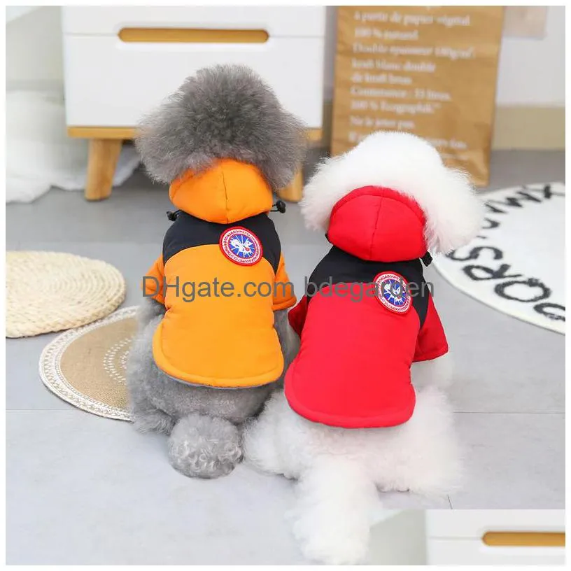 annimos 2023 dog apparel pet winter warm coat puppy clothes two legs cotton clothing vest jacket for small medium dogs