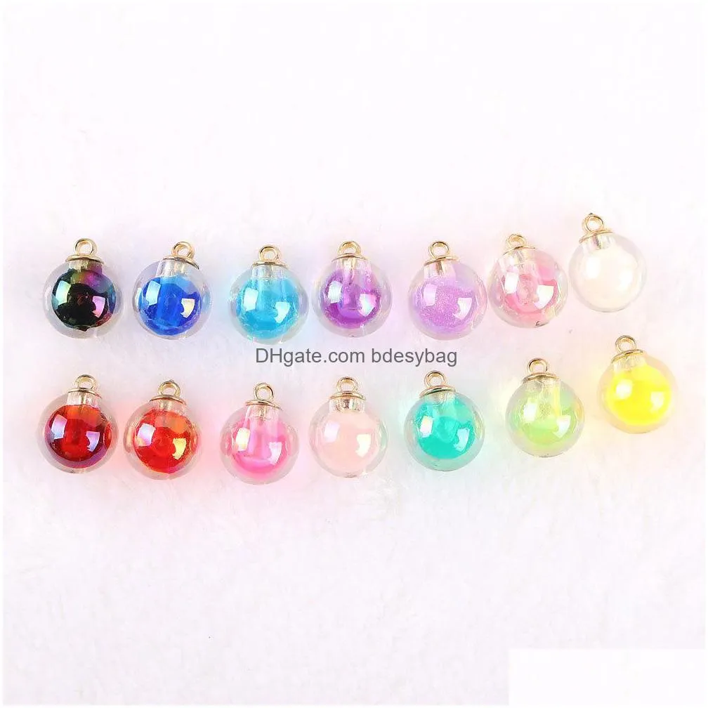 16mm acrylic color colorful acrylic beads pendant diy handmade jewelry accessories frosted earrings necklace