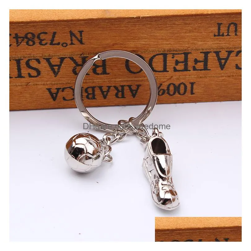 Creative Simation Soccer Shoes Key Chain Metal Ornament Mini Small Gifts Good Gift For Fans Drop Delivery Dhl8R