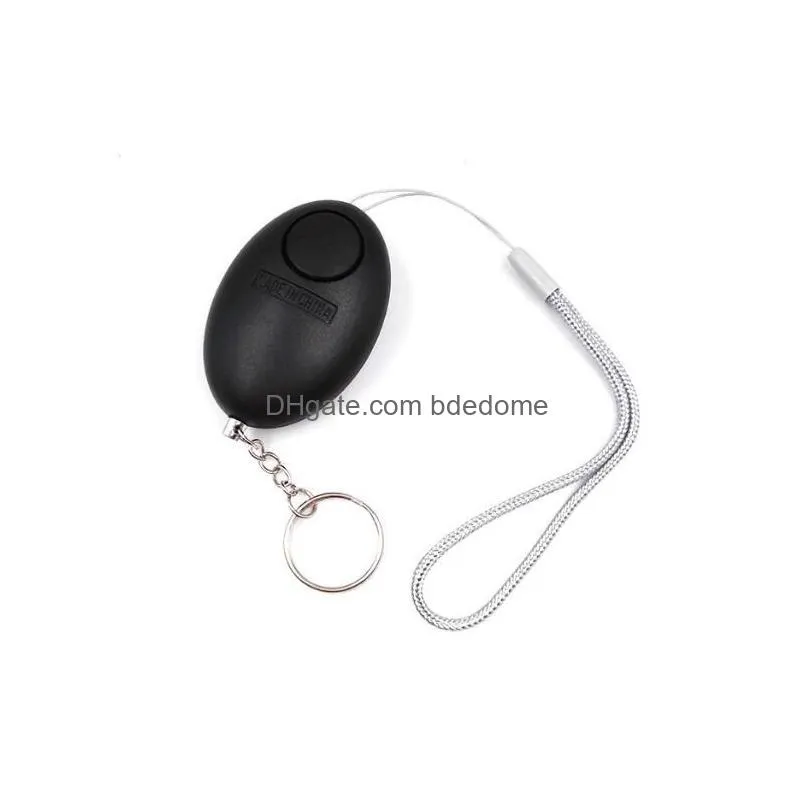5 Colors 120Db Egg Shape Self Defense Alarm Keychain Girl Women Security Protect Alert Personal Safety Scream Loud Keychains Alarms Dr Dhojq