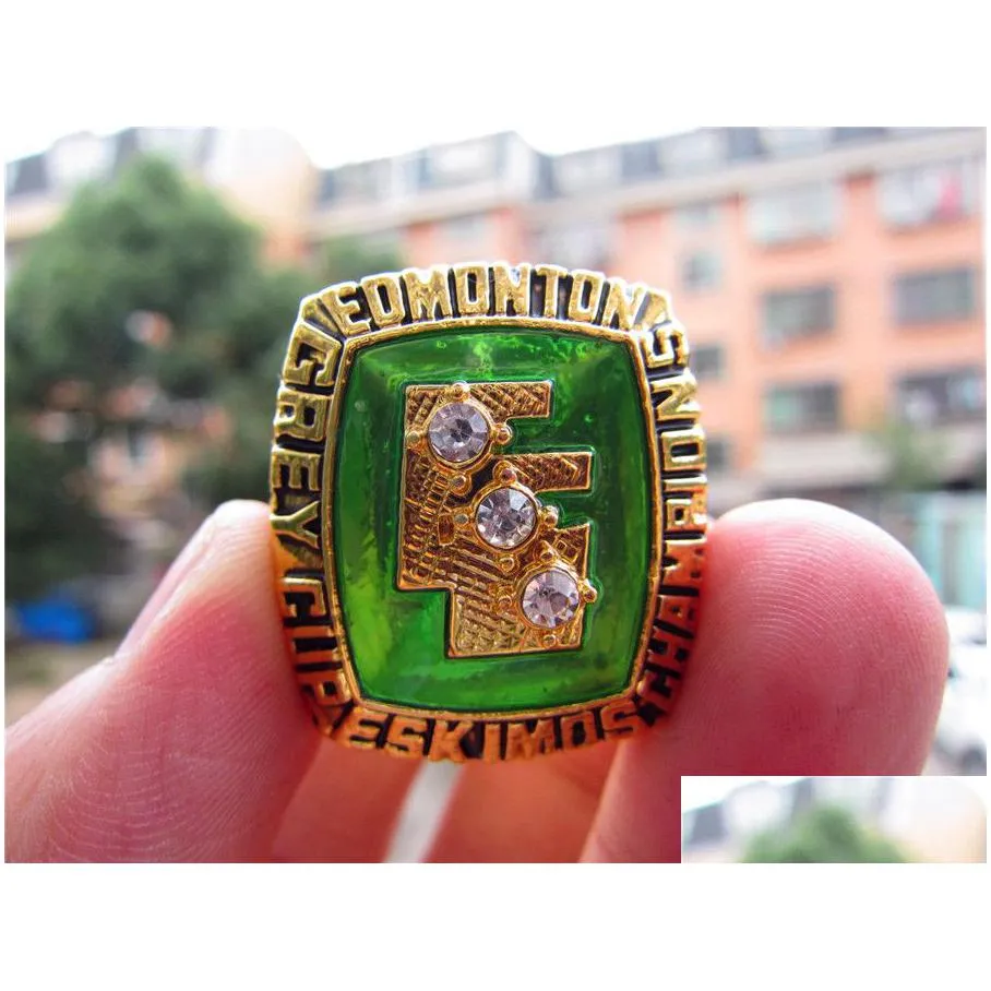 1980 edmonton eskimos the grey cup championship ring men fan souvenir gift wholesale 2019 drop shipping