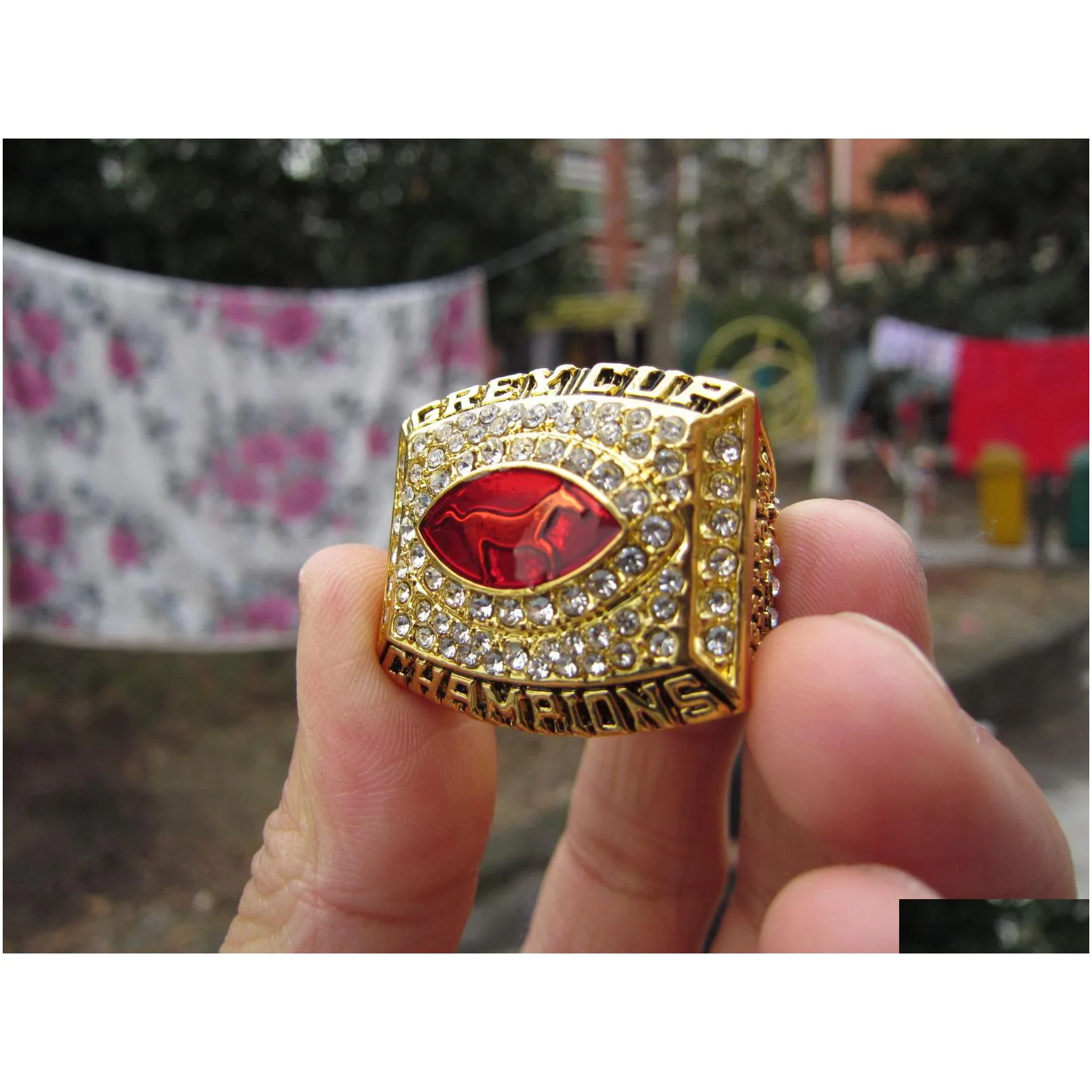 2001 calgary stampeders the 89th grey cup championship ring men fan souvenir gift wholesale 2019 drop shipping