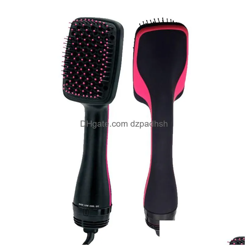Professional One-Step Hair Dryer Blower Brush Blowdryer Electric Air Fan Negative Ion Mti-Functional Straightener Comb Drop Delivery Dhq2T