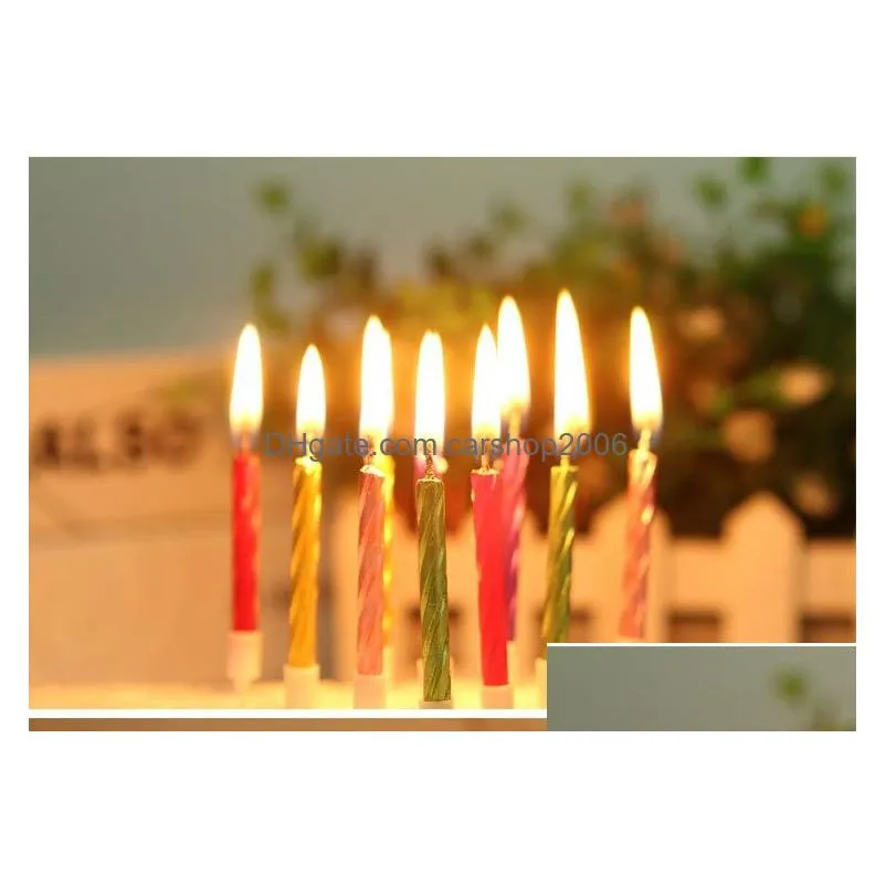 10 pcs/set magic candles relighting funny birthday candles party baking diy birthday cake decors wholesale