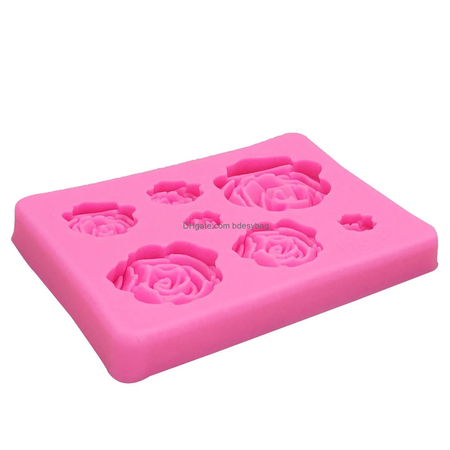 m1023 rose flowers silicone mould cake chocolate mold wedding decorating tools fondant sugarcraft